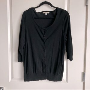 Black 3/4 Sleeve Cardigan